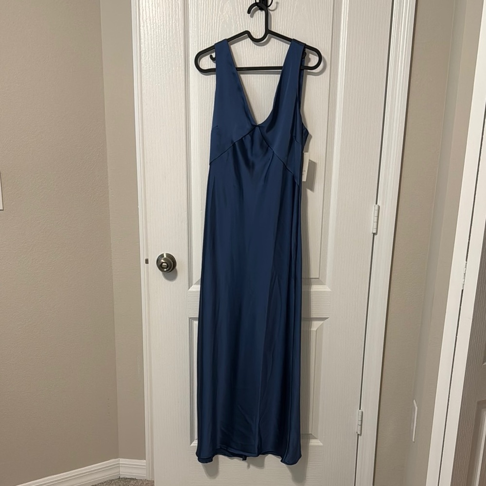 A New Day Blue Satin Slip Dress